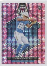 2024 Panini Mosaic Rookies Pink Camo Mosaic Prizm Brenden Rice #399 1h5v