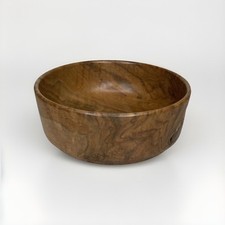 Vintage Walnut Wood Bowl 6.5" Decorative AP 99 Rustic Kitchen Decor