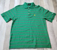 Masters Collection 60's Two-ply Mercerized Pima Cotton Striped Green Polo Shirt