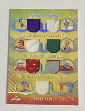 2025 Leaf Glory of the Game The 7 Magic, Marino, Bird, Montana, Rice, Nolan #/30