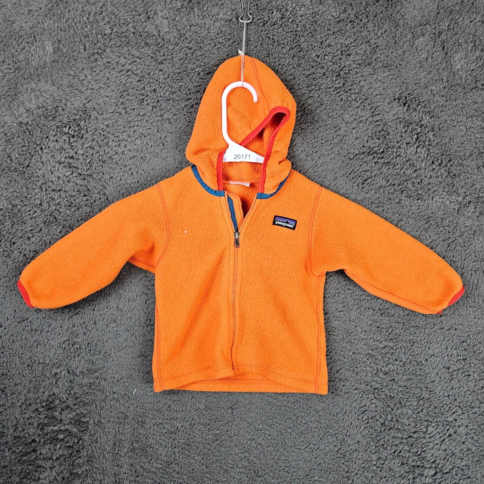 Patagonia Baby Micro D Fleece Hoodie Orange 12-18M Full Zip STY60091FA15 Kids