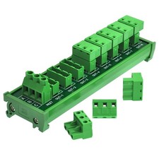DIN Rail 30A 300V 8x3 Position Pluggable Terminal Block Distribution Module