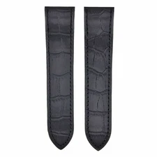 20MM REPLACEMENT LEATHER STRAP BAND FOR 32MM CARTIER SANTOS 100 2878 MEDIUM BLAK