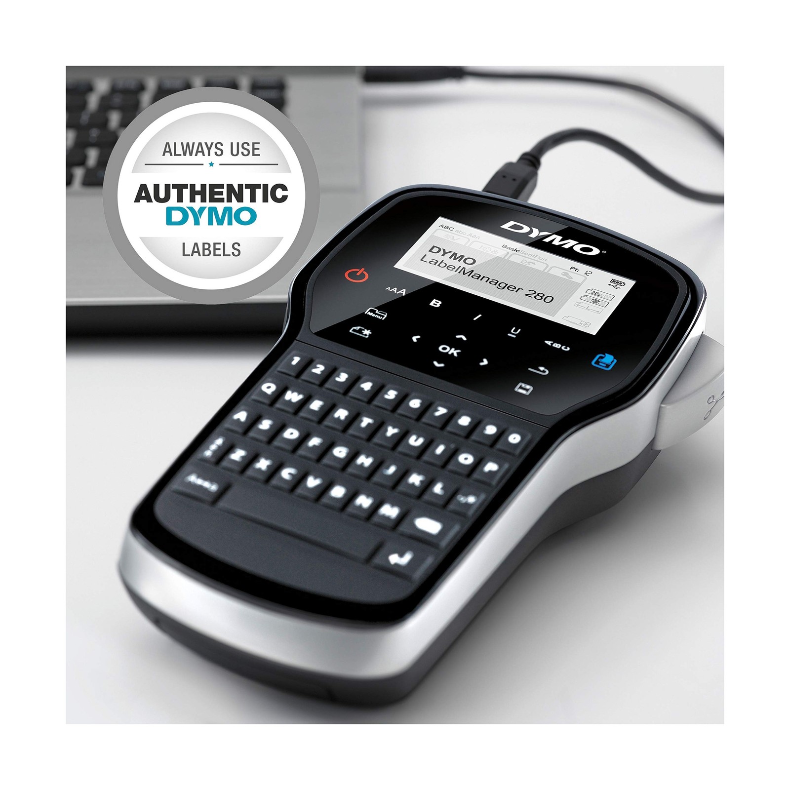 DYMO Label Maker LabelManager 280 Rechargeable Portable Label Maker Easy-to-U...