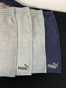 4 Pair PUMA MEN'S FLEECE SHORTS Size XL Excellent Used Condition Grey/Navy