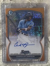 2023 Bowman Chandler Simpson Orange Mojo Refractor /25 Auto Prospect