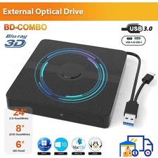USB 3.0 External Blu-ray Drive Portable 3D BD-Combo Optical Drive CD DVD Player