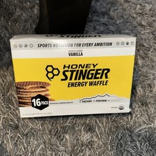 16 Pack Honey Stinger Organic Vanilla Waffle Energy Stroopwafel Running Biking