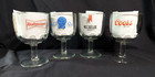 70's Vintage 12 oz Set of 4 Stemmed Thumbprint Beer Goblet Bar 6.5" Drinkware