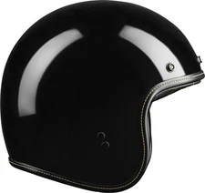 Highway 21 .38 Retro Street Open Face MC 3/4 Helmet Gloss Blk 2x 77-12002X