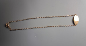 Vintage Forstner 10K Solid Yellow Gold Fine Engravable Ankle Bracelet 8 7/8"