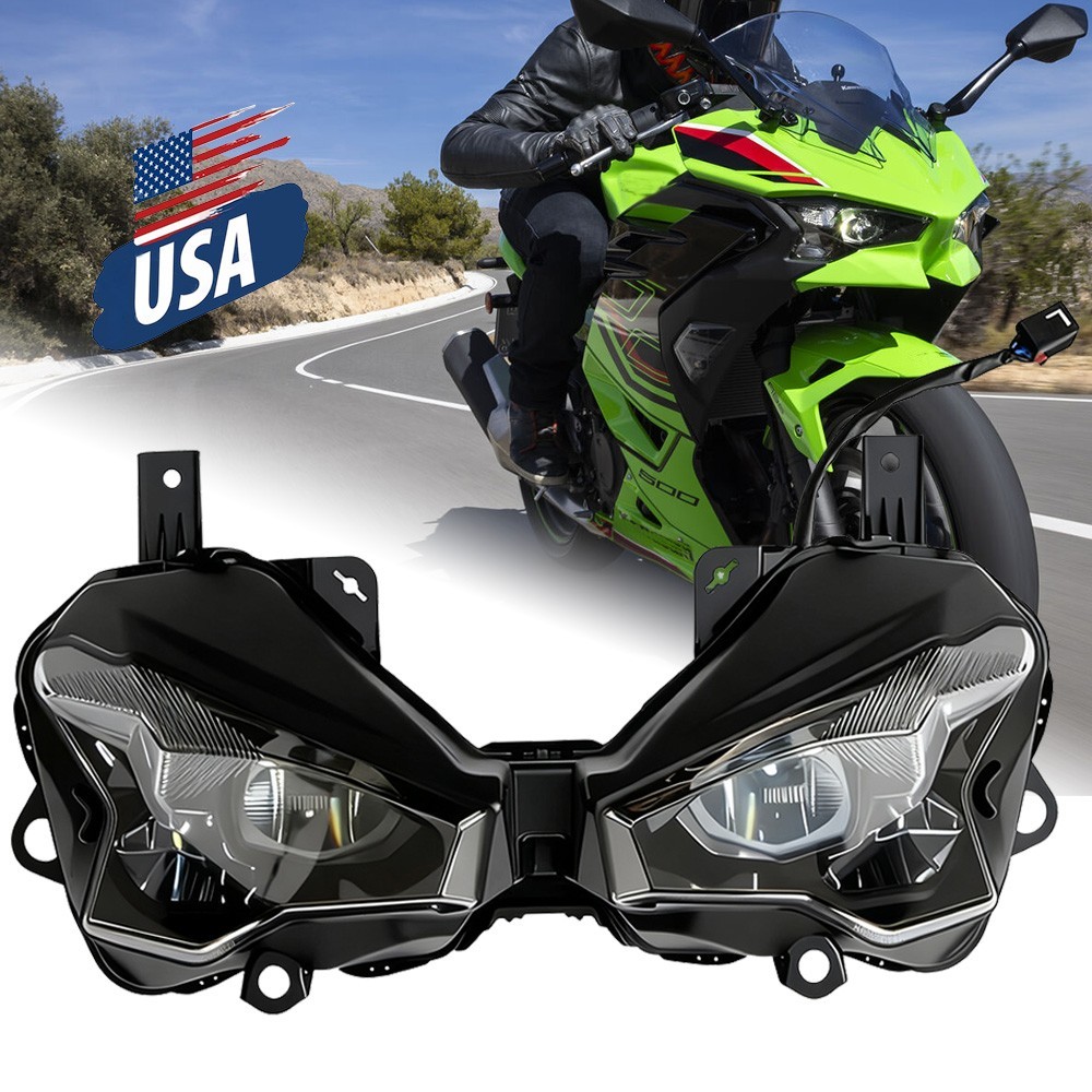 NEW LED Headlight DRL for Kawasaki Ninja 500 /ABS 2024-2026 500 SE