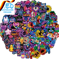 Neon Sticker Set 100 StüCk Wasserfest Vinyl Laptop Handy Scrapbooking