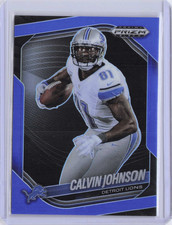 2025 Panini Prizm Calvin Johnson Blue /199 #56 Lions 264