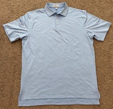 Peter Millar Summer Comfort Men's Polo Light Blue Size Large