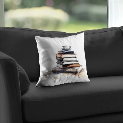 Begin Home Decor C1PT14147A7V08 14 x 14 in. Caffeinated Books Abstract Kitche...