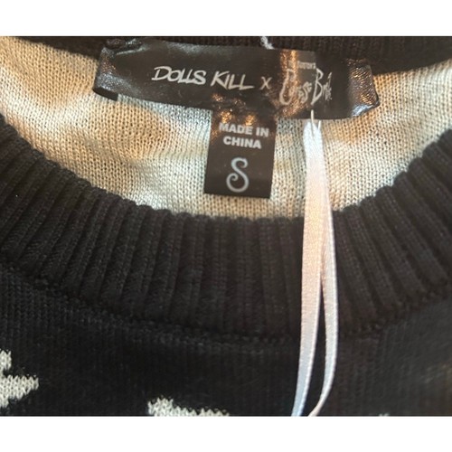 Dolls Kill Grave Confusions Strickpullover Leiche Braut Totenköpfe schwarz Damen Größe S - Bild 8 von 8