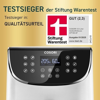 COSORI Heißluftfritteuse Airfryer, Testsieger 2024, 11-In-1 Air Fryer XXL 5,5L