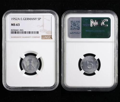 1952A E.GERMANY 5P NGC MS 63