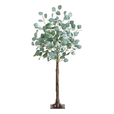 Nearly Natural 4ft Lighted Artificial Eucalyptus Tree w/ 240 Warm White LED