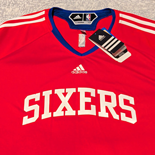adidas Philadelphia 76ers NBA Clima365 Red Basketball Jersey Top 3XT Sixers