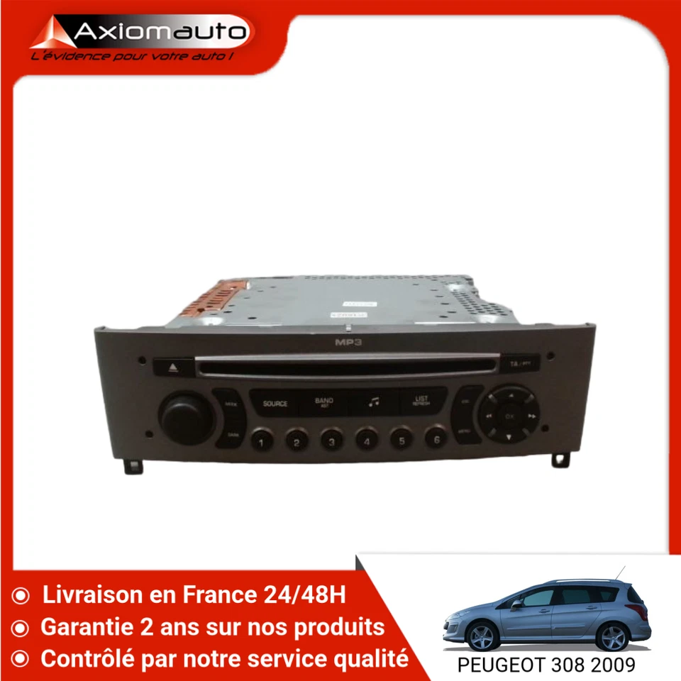 🇫🇷 AUTORADIO PEUGEOT 308 SW I Phase 1 2008-2011 ➤16077681XH ♻️ - Photo 1/2