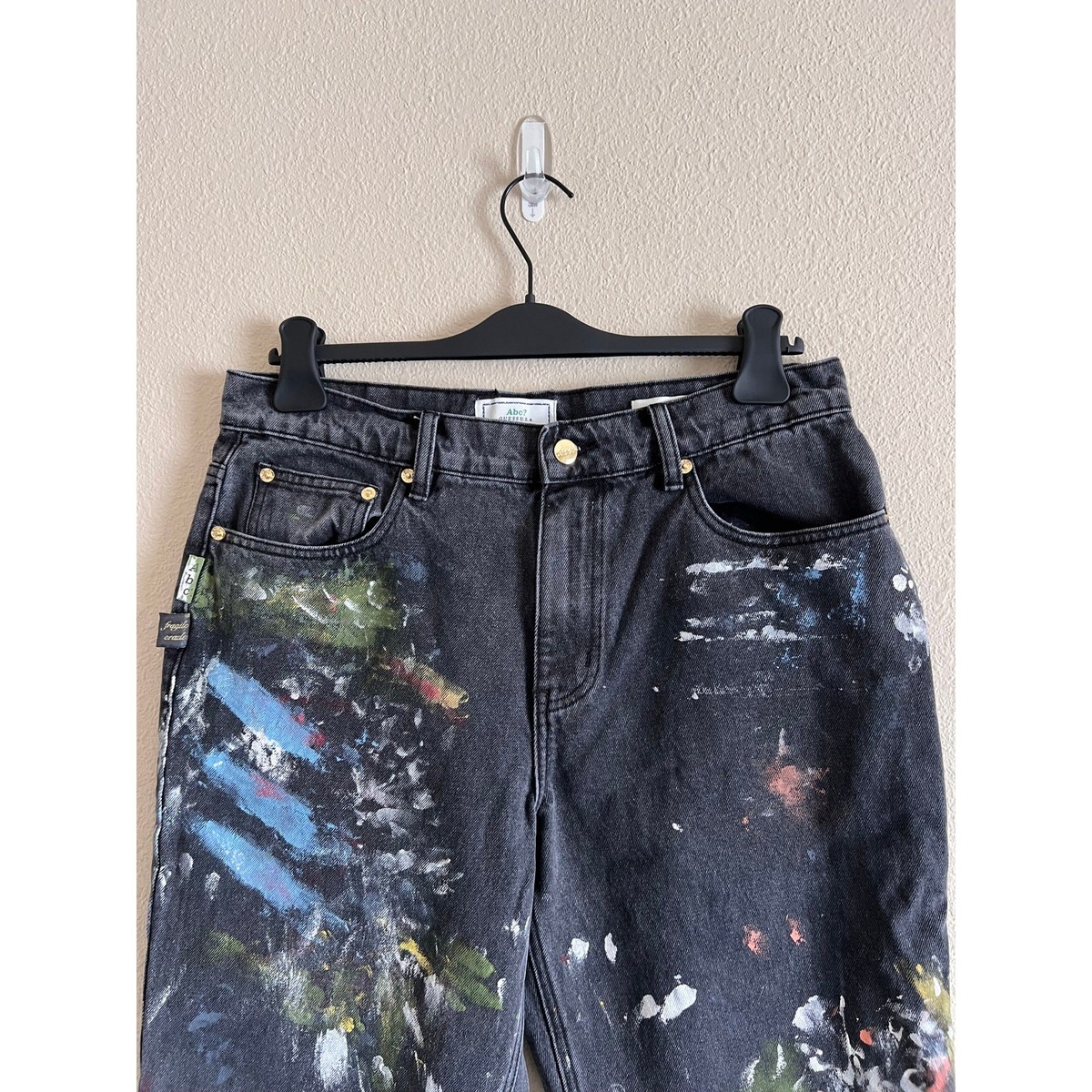 Advisory Board Crystals x Guess ABC? Painted Denim Jeans - Size 32