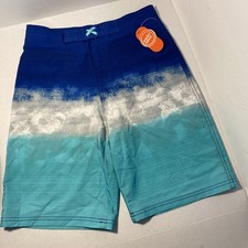 Wonder Nation Boys Beach Tropical Print Swim Shorts Size XL 14-16 Stretch