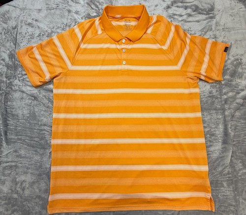 Orange Oakley Hydrolix Men's Polo Shirt Size XL Regular Fit Short Sleeve Golf