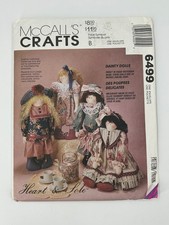McCall's 6499 Dainty Dolls Pattern 23 Inch Victorian Style uncut