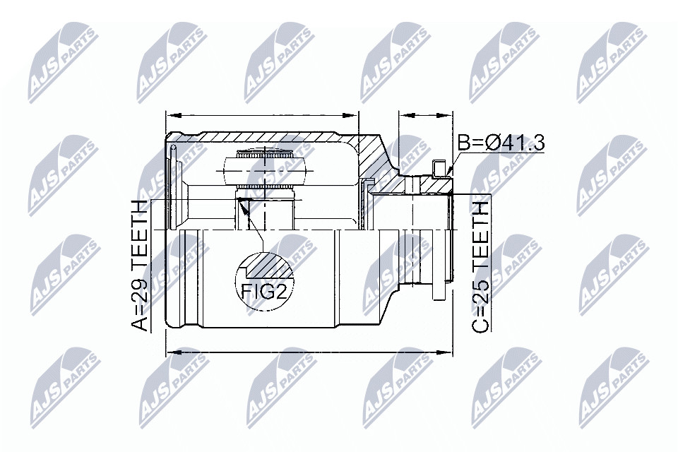 Nty Inner Cv Joint For Subaru Forester 96-02 Impreza 92-07 - Image 9