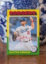 Clayton Kershaw 2024 Topps Heritage High Number Red Ink Real one Autograph /75