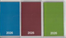 Taschenkalender 1 Monat pro Seite Kalender 2026  mit Kunststoffhülle 16 x 9 cm