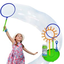 Giant Bubble Wand Set for Kids and Adults with Concentrated Large, Green