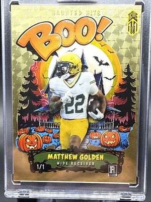 2025 Wild Card Matthew Golden TRUE 1/1 Gold Vinyl BOO! RC CASE HIT d4HHTBO-MG