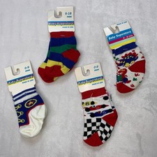 Baby Superstore USA Vintage Socks Lot Novelty Stripes Car 0-9  9-18 Months