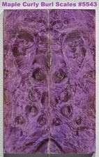 Beautiful Stabilized Purple Maple Lace Burl scales 5543, 6 3/16 x 1 15/16"