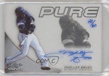 2013 Leaf Trinity Pure Auto Silver 22/60 Phil Ervin #P-PE1 Auto 0lz4