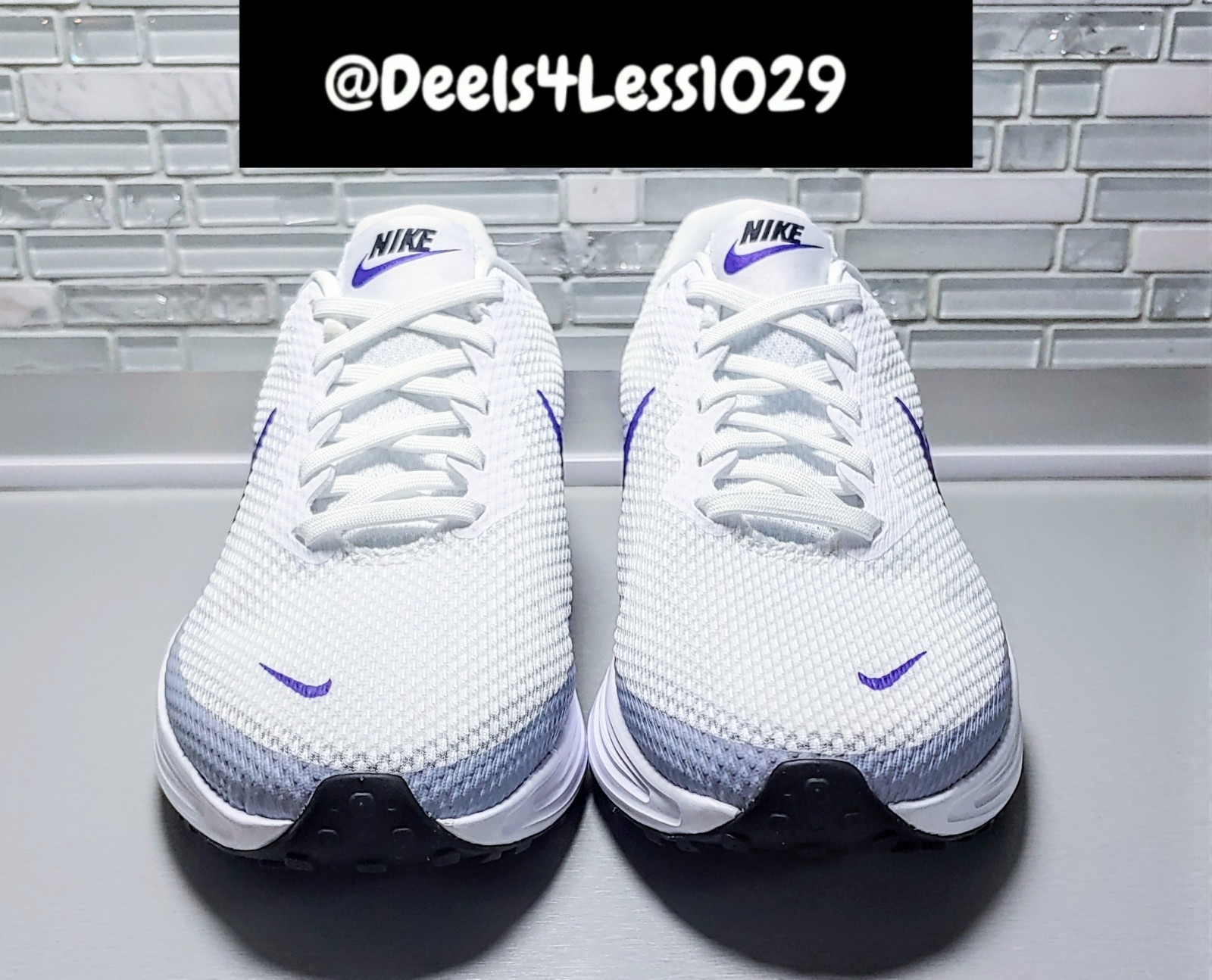 Nike Revolution 8 Running Womens Size 7 Wide White Violet Mi