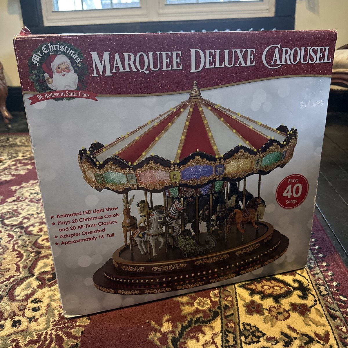 Mr. Christmas Marquee Deluxe Carousel Decoration - 19790 for sale