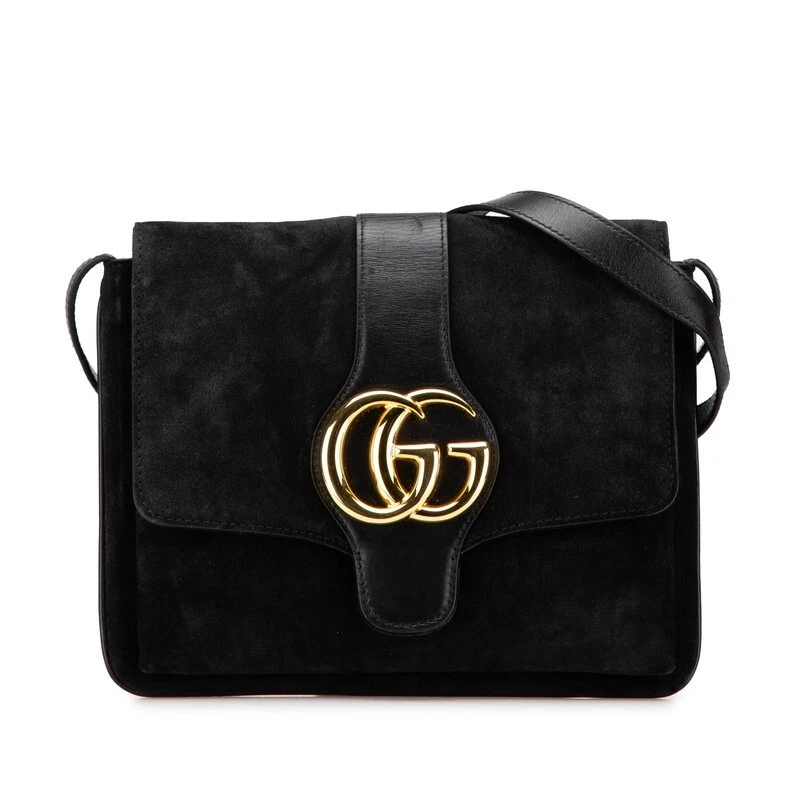 Sac à bandoulière GUCCI GG Marmont Ally 550126 daim noir 867390