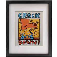 KEITH HARING Crackdown NYC 80s Retro Style Graffiti Pop Art New Frame Ar...