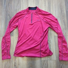 Asics Cranberry Quarter Zip Long Sleeve Pullo...