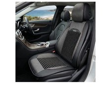 Beaded Car Seat Cover   Wooden Bead Massage Support with Breathable Cooling Mesh