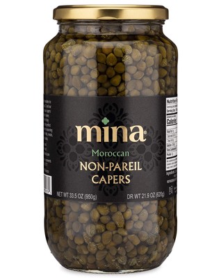 Mina Capers Non Pareil 33.5 Oz, Perfect Mediterranean Seasoning Or Gar