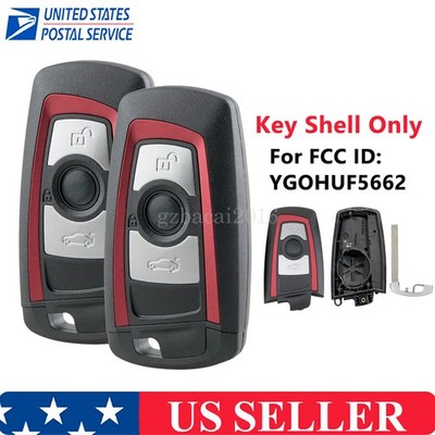 2 For BMW F10 F20 F30 F40 1 3 5 7 F Series Remote Key Fob Shell Case Cover 3btn