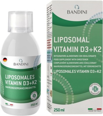 Bandini  Liposomales Vitamin D3 K2 | 250 ml Flüssigformat | 2000 I.E... 
