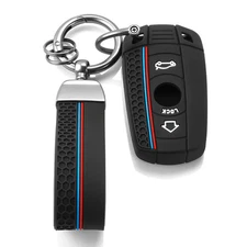 Silicone Car Key Case Key Chain For BMW E60 E61 E70 E81 E87 E90 E91 E92 X1 X5