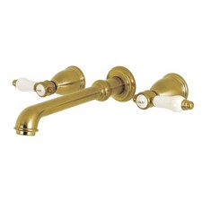 Kingston Brass KS712.BPL Bel-Air 1.2 GPM Wall Mounted Widespread - Brass