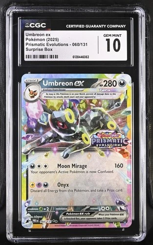 CGC 10 Umbreon ex 060/131 Stamped Promo Prismatic Evolutions Pokémon Card